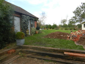 The garden shown above before hard landscaping.