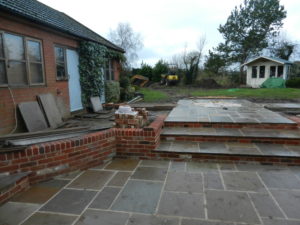 The garden after construction of my new design has begun.